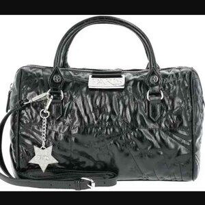 Paris Hilton Women's Onyx Large Satchel with Crossbody Strap Purse